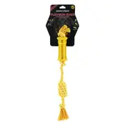 2x Beef Flavour Dog Rope Tugger Chew Toy 36CM Pet Dental Teething Training Gift