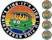 Dumpster Challenge Fire Coin, Limited Edition Dumpster Fire Coin, Funny Dumpster Fire Challenge Coin, Inspirational Dumpster Fire Coin, Hilarious Challenge Coin for Men, Dumpster Fire Coin for Women