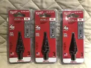 LOT OF 3 *BRAND NEW* - Milwaukee 48-89-9204 Step Drill Bits #4 SHIPS FREE
