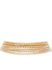 Saint Laurent Crystal Embellished Necklace