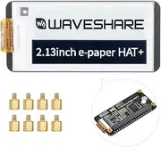 Waveshare 2.13inch E-Paper,for Raspberry Pi 5/4B/3B+/3B and Raspberry Pi Zero W/2W Series Boards,Pwnagotchi Screen/E-Ink Screen for Pwnagotchi Kit,SPI Interface, HAT+ Standard
