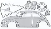 DzIxY Christmas Tree Metal Cutting Dies for Card Making Paper Coating Dies Scrapbooking Stencils Storage Pockets