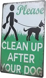 Dog Poop Sign for Outdoor Use and Fade Resistant Please Clean Up After Your Dog Sign for Parks Yards and Trails Durable with Pre Drilled for Easy