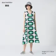 Uniqlo x Marimekko size M (AU12 14) V Neck Sleeveless Flare Dress (melon)