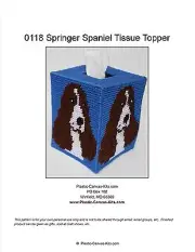 Springer Spaniel Dog Tissue Topper-Plastic Canvas Pattern or Kit