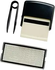 Perfeclan Slot Flip Back Ink Stamp Inking Stamp DIY Custom Stationary Detachable Compact Printing Stamp DIY Stamp Set for School Office, Black, 18mmx47mm
