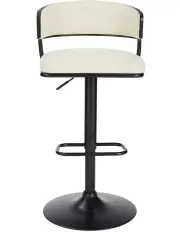 [IHOMDEC] Modern Wing Back Adjustable Swivel Bar Stools in White
