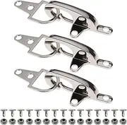 [LT Easiyl] 3 sets of Biker Jacket Fastener 8.5cm Biker Fastener Alloy Motorcycle Vest Carabiner for Retrofitting Leather Vest Snap Hooks