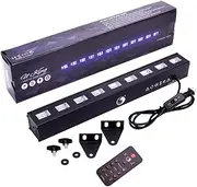 DJ Laser Lights, UV 9 LEDs Black Light Wall Wash Light Stage Effect Lighting with RGB Music Light by DMX Control for Disco Dancing Birthday Bar Stage Lighting