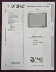 Sams Photofact 4945 Service Manual for RCA 27R430TYX1 (Chassis ITC008FAR)