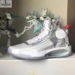 【情侶款】AIR JORDAN 34 “WHITE IRIDESCENT” PF 白鐳射 籃球鞋 BQ3381-101