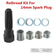 14mm Spark Plug Rethread Kit Cylinder Head Tap Thread Insert Reamer Repair Tool