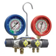Mechanical Manifold Gauge Set 4-Valve R-22 R-410A Liquid Filled Aluminum