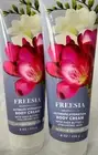 2 (TWO) FREESIA Shea Butter & Hyaluronic Acid 8oz CREAM Bath and & Body Works