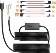 USB C Dash Cam Hardwire Kit 12V 5V Fuse Voltage Rear Circuit Park Wire
