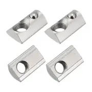 Roll in Spring T Nuts (M8x22mm) 4Pcs, Carbon Steel Spring Loaded T Nut