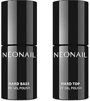 NEONAIL UV Set: Hard Base 7.2 ml and Hard Top 7.2 ml - Nail Polish Base Coat and Top Coat for Gel Nails