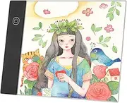 LED A5 Graphic Tablet Light Pad Digital Tablet Copyboard with 3-level Adjustable Brightn for Tracing Drawing Copying Viewing DIY Art Craft Diamond Jewel Paint Supplies