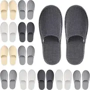 12 Pairs Non Slip Disposable Slippers Indoor House Slippers Bridesmaids Slippers Closed Toe for Guests Shoeless Hotel Interiors, Travel and Daily Home