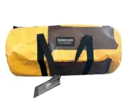 Rareform California One-of-a-Kind Duffle Bag Yellow Recycled Vinyl Billboard NWT