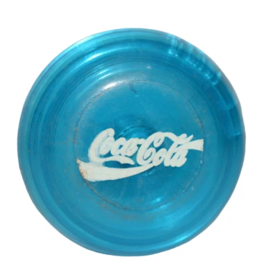 VINTAGE VERY RARE TOY MEXICAN COCA COLA YO-YO TRANSLUCENCE BLUE