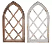 Jamestown Gothic Architectural Window-Wall-Rustic-Garden-Patio-17x30-Two Colors