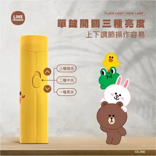 【生活工場】BROWN&FRIENDS創意手電筒LED檯燈-熊大款