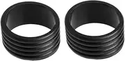 Tennis Racket Fix Rings Rubber Grip Bands Overgrips Protector for Squash Racket Black 2PCS Rubber Grip Bands
