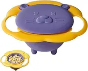 Leak Proof Gyro Dish - Swivel Gyroscopic Smooth Dish, Anti Leak Rotating Toddler Dish | 360 Degree Spin Spill Proof Child Dish, Smart No Leaks Gyro Baby Dish for Kids, Boys, Girls Child