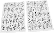 SHINEOFI DIY Embroidery Stabilizer Sheets 2 Sheets of Water Soluble Paper Hand Embroidery Patterns for Decorative Projects