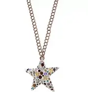 $78 Betsey Johnson Confetti Mixed Multi-Colored Lucite Star Pendant B-103