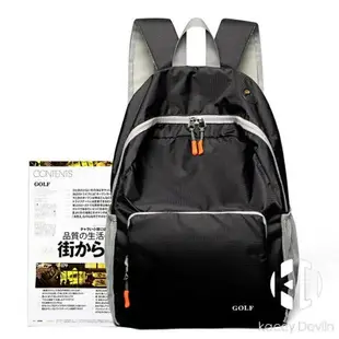 雙肩包可折疊電腦背包書包14英寸大容量防潑水輕便收納攜帶戶外旅行包