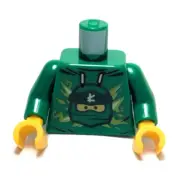 Lego - Minifigure Torso - Green, Hoodie, Ninja
