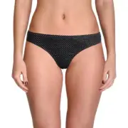 Rachel Roy Laser Mesh Sporty Bikini Bottoms Black XL XLarge NWT