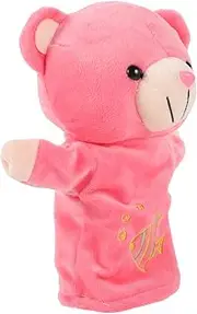 ERINGOGO Portable Cartoon Bear Plush Hand Puppet Interactive Storytime for Soft Plush Animal Hand for Imaginative Play and Engaging
