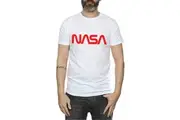 NASA Mens Modern Logo Cotton T-Shirt (White) - UTBI890