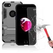 Tough Armor for iPhone 7 Plus 8 Plus Case with Kickstand Screen Tempered Glass