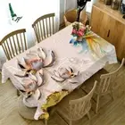 Blue Yellow Koi 3D Tablecloth Table cover Cloth Rectangle Wedding Party Banquet