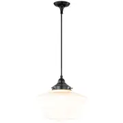 Black Pendants Lights Carlton 12inch Schoolhouse Lighting Gloss Victorian Period Traditional