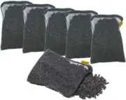 6 Lbs Carbon Charcoal Filter Media Pellets in 6 Mesh Bags for Aquarium Fish Tank