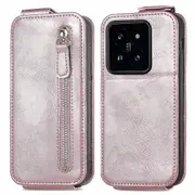 For Xiaomi 14 Magnetic Case PU Leather Zipper Wallet Phone Guard Cover