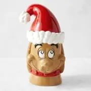 NEW Williams Sonoma The Grinch Max the Dog w Santa Hat Christmas Cookie Jar NWT