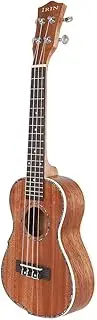 23inch Ukulele Ukelele Uke Plywood Body Engineered Wood Bridge with Gig Bag Strings Capo Cleaning Cloth Strap Coffee One Size