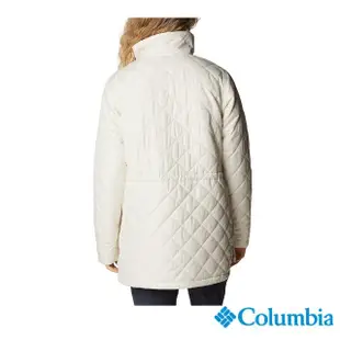 【Columbia 哥倫比亞 官方旗艦】女款- Omni-Shield 防潑內刷毛外套-米白(UWR88540BG / 2022年秋冬)