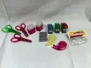 Mini Office/School Supplies– Includes scissors, pencil sharpener, tape, staplers