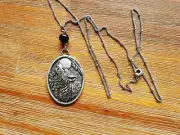 Howling Wolf Silver Necklace full moon wolves midnight lone wolf howling at moon
