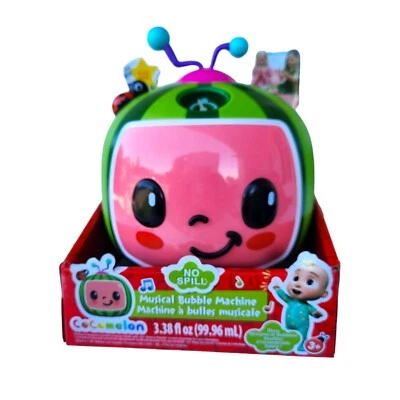 COCOMELON Musical Bubble Machine No Spill Bubble Toy for Kids NEW