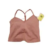 Women's Cozy Light Support Cami Sports Bra All In Motion Heather Beige XS* NWT