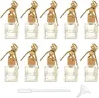 10 Packs Car Aromatherapy Diffuser Hanging Empty Glass Perfume Bottle Essenti...