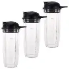 3 Pack 32 oz Cup and To-Go Lid Replacement Part for NutriBullet Pro 1000 Blender